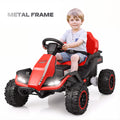 Farmdex 24 Volt Ride on Toys with Remote Control, 7AH Battery Ride on Cars, 4 Wheeler Quad ATV, Electric Car for Kids w/ Bluetooth, Music, Battery Display, LED Light Control, 5 MPH, Red