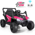 Farmdex 24 Volt Ride on Car UTV, 400W Ride on Toy Car with Remote Control, Electric Car for Boys Girls, Knob Volume Control, LED Lights, Bluetooth