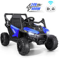 Farmdex 24 Volt Ride on Car UTV, 400W Ride on Toy Car with Remote Control, Electric Car for Boys Girls, Knob Volume Control, LED Lights, Bluetooth