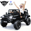 Farmdex 24V Ride on Car, Ride on Truck for Toddlers with Remote Control, Electric Car for Boys Girls Age 3+, Bluetooth, Music, LED Lights, Spring Suspension, 3 Speeds, Black