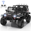 24V 2 Seater Electric Truck Car for Kids, Big Kids Cars To Drive Remote Control, Colorful Led Lights, 3 Speed, Bluetooth Music, Spring Suspension, Farmdex Ride On Toys Gift for Boys & Girls - Black