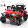 24V 2 Seater Electric Truck Car for Kids, Big Kids Cars To Drive Remote Control, Colorful Led Lights, 3 Speed, Bluetooth Music, Spring Suspension, Farmdex Ride On Toys Gift for Boys & Girls - Red