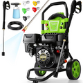 Farmdex 2.4GPM Gas Power Washer 4200PSI Pressure Washer, 209CC Gas Powered Washing Machine Commercial High Pressure Washer with 5 Nozzles & 25ft Hose & for Patio Garden, Yard & Vehicle